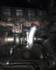 Wymiana turbosprężarki widok od środka